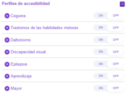 Perfiles&nbsp;de accesibilidad