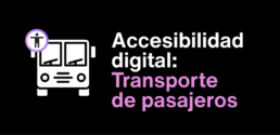Accesibilidad digital- Transporte de pasajeros